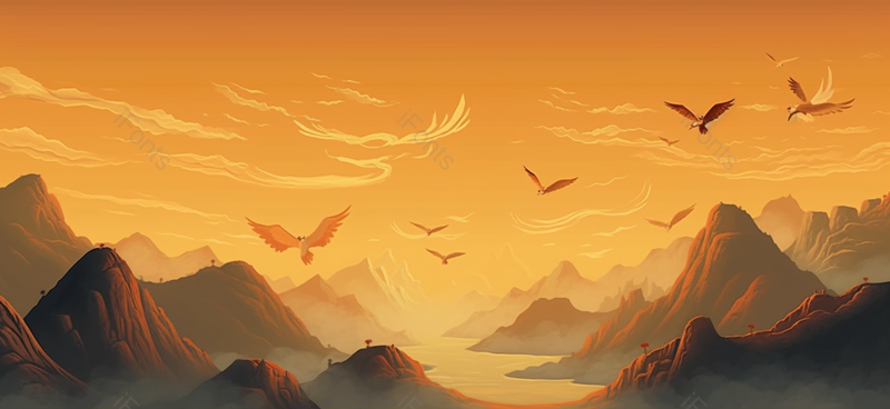 古典风格山水风景插画背景,插画/手绘图,插画/手绘图库,插画/手绘图下载,插画/手绘